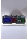 Oyuncu Klavyesi Q Klavye RGB Işıklı Mouse Hediyeli