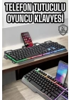 Oyuncu Klavyesi Q Klavye RGB Işıklı Mouse Hediyeli