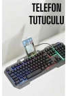 Oyuncu Klavyesi Q Klavye RGB Işıklı Mouse Hediyeli