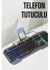 Oyuncu Klavyesi Q Klavye RGB Işıklı Mouse Hediyeli