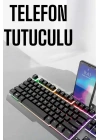 Oyuncu Klavyesi Q Klavye RGB Işıklı Mouse Hediyeli