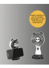 Panda Desenli USB Şarjlı Taşınabilir Mini Vantilatör