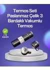 Paslanmaz Çelik Termos Seti | 500 ml Kapasite, 6-12 Saat Isı Koruma, Hediye Kutulu