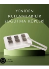 Paslanmaz Çelikten Üretilmiş Metal Buz Küpü Seti ve Buz Klipsi