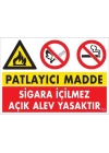 Patlayıcı Madde Uyarı Levhası 25x35 KOD:786