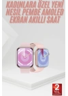 Pembe Akıllı Saat 49mm iOS & Android Uyumlu Arama Özellikli