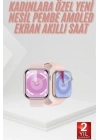 Pembe Akıllı Saat 49mm iOS & Android Uyumlu Arama Özellikli