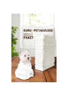 Pet Havlusu - Kedi Köpek Banyo Havlusu Tek Kullanımlık Kuru Havlu 40X80 CM 100 Adet