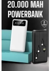 Powerbank 20.000 Mah Dijital Göstergeli LCD Ekran Uzun Pil Ömrü