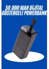 Powerbank 50.000 Mah Dijital Göstergeli Taşınabilir 4 Portlu Hızlı Powerbank