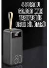 Powerbank 60.000 Mah Hızlı Şarj 4 Çıkışlı Uzun Şarj Süreli Dijital Göstergeli