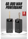 Powerbank 60.000 Mah Taşınabilir Şarj Hızlı El Fenerli Dijital Göstergeli