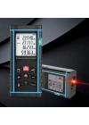 Profesyonel 40 Metre Dijital Lazer Metre Ölçüm Cihazı-LCD Ekranlı,Su Terazili,Pisagor Ölçüm Fonksiyonlu,20 Kayıt Hafızalı,Hassas Lazer Ölçer
