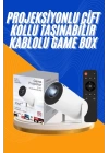 Projeksiyon Cihazı Video Oyun Konsolu 8 GB Hafıza LCD Ekran Kumandalı