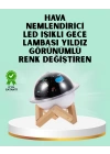 Projektör ışığı bulunan USB bağlantılı mini aromaterapi destekli hava nemlendirici