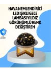 Projektör ışıklı ve aromaterapi destekli taşınabilir nemlendirici cihaz USB bağlantılı
