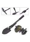 Pusulalı Katlanabilen Portatif Çantalı Mini Kazma Kürek Seti