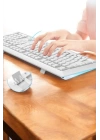 Q Klavye Beyaz Klavye Ve Mouse Seti Kablosuz USB Girişli