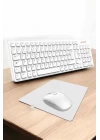 Q Klavye Beyaz Klavye Ve Mouse Seti Kablosuz USB Girişli