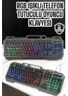 Q Klavye RGB Işıklı Klavye Ve Mouse Seti Kablolu Mouse Hediyeliş