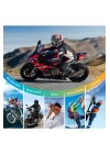 Q28 Motosiklet Kask Bluetooth Kulaklık 1080p Kamera Interkom Kulaklık Su Geçirmez Intercom
