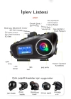 Q58-max Radyolu 2 Kişi Bağlantılı Bluetooth Kask Kulaklık Ekranlı Fenerli Müzik Ve Telsiz Intercom