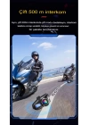 Q58-max Radyolu 2 Kişi Bağlantılı Bluetooth Kask Kulaklık Ekranlı Fenerli Müzik Ve Telsiz Intercom