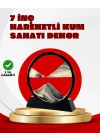 Rahatlatıcı Kum Sanatı – Yuvarlak Cam Çerçeveli Hareketli Kum Resmi, Ofis ve Ev İçin Etkileşimli Masaüstü Süs