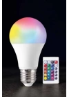 Renk Değiştirebilen RGB Işıklı Led Ampul A+Enerji 15 Watt Led Işık