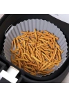 Renkli Isıya Dayanıklı Yıkanılabilir Silikon Fırın Ve Airfryer Yuvarlak Pişirme Matı 20 Cm