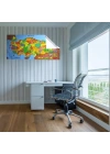 Renkli Türkiye Haritası Manyetik Yapıştırıcı Gerektirmeyen Duvar Stickerı 118 CM * 56 CM