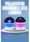 Renkli Yıldızlı Gökyüzü Projeksiyon Gece Lambası Pilli ve USB Kablolu