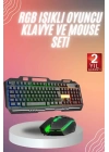 RGB Işıklı Gaming Oyuncu Klavye Q Klavye Mouse Hediyeli