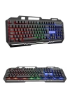 RGB Işıklı Gaming Oyuncu Klavye Q Klavye Mouse Hediyeli