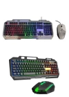 RGB Işıklı Gaming Oyuncu Klavye Q Klavye Mouse Hediyeli