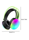 RGB Işıklı Yüksek Ses Kaliteli Kablosuz Kulak Üstü Bluetooth Kulaklık