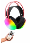 RGB Işıklı Yüksek Ses Kaliteli Kablosuz Kulak Üstü Bluetooth Kulaklık