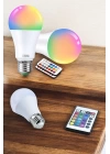 RGB Led Lamba Led Işık Ampul Renk Değiştirebilen 100 Watt