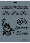 Rich New Seri N-108 Stencil 35x25 cm