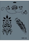 Rich New Seri N-119 Stencil 35x25 cm
