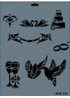 Rich New Seri N-129 Stencil 35x25 cm