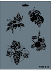 Rich New Seri N-142 Stencil 35x25 cm