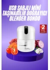 Rondo Doğrayıcı 250 ML Taşınabilir USB Şarjlı Pratik El Rondo Blender