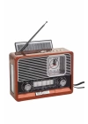 Saatli Fenerli Bluetooth Nostaljik Radyo AUX SD USB Girişli Bluetooth Hoparlör