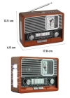 Saatli Fenerli Bluetooth Nostaljik Radyo AUX SD USB Girişli Bluetooth Hoparlör