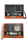 Saatli Fenerli Bluetooth Nostaljik Radyo AUX SD USB Girişli Bluetooth Hoparlör