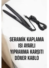 Saç Düzleştirici Isı Ayarlı Döner Kablo Yıpranma Karşıtı