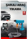 Şarjlı Oto Yıkama, Bahçe Sulama Tabancası Makinesi Yüksek Basınçlı