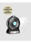Şarjlı USB Fan – Masaüstü Mini Vantilatör, Taşınabilir, Işıklı, 3 Kademeli, Sessiz