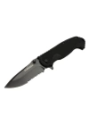 Schrade 5-1 Siyah Kamp Çakı 20cm- Yarı Otomatik, Testere Detaylı, Kemerlikli